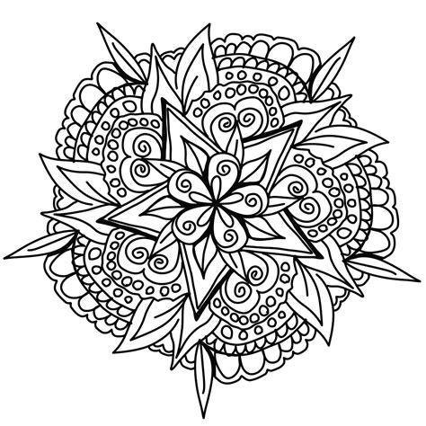 Awesome hand drawn Mandala - Mandalas Adult Coloring Pages