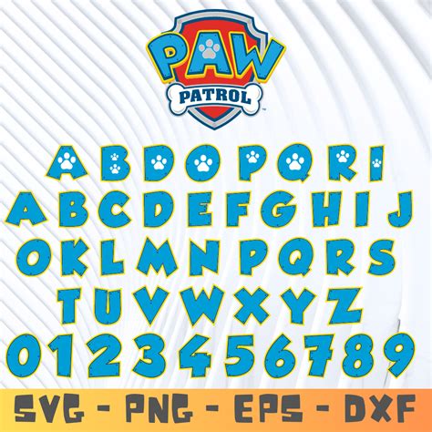 Paw Patrol Fonts Svg | Inspire Uplift