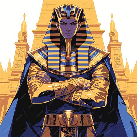 Egyptian man in pharaohs attire at historical reenactment | Premium AI ...