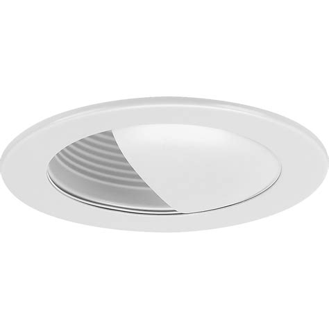 Progress Lighting 4" Recessed Trim 4-in Satin White Wall wash Recessed ...
