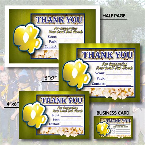 Instant download boy scout popcorn sales cards salesmen order scouting ...