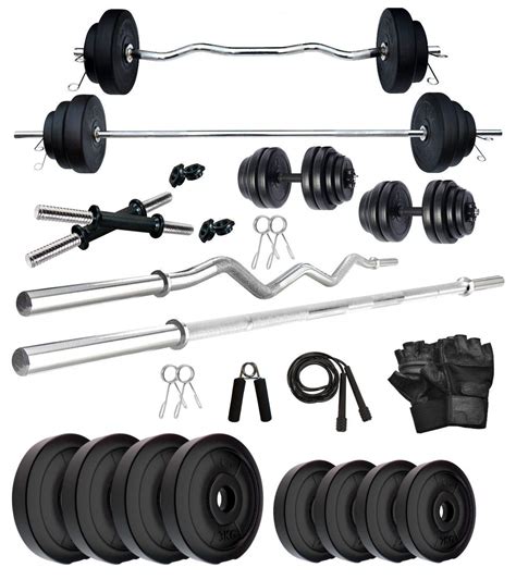 SUS Products 04 Kg to 18 Kg Home Gym Combo of PVC Dumbbell Plate Set ...