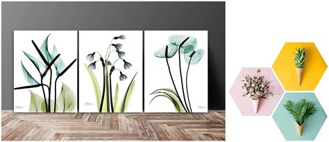SAF Flower Designer Multieffect UV Textured Panel Painting, Set of 3 ...