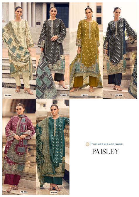Paisley The Hermitage Shop Viscose Karachi Salwar Suits Exporter Gujar ...