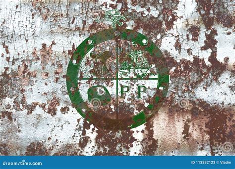 Bandera Del Humo De La Ciudad De Pee Pee Township, Estado De Ohio, Estados Unidos De a Imagen de ...