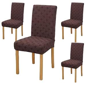 Styleys Elastic Chair Cover Stretch Removable Washable Short Jacquard ...