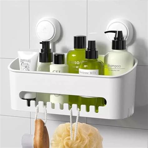 Nyarra Vacuum Suction Shower Caddy for Bathroom Hanging - Drill-Free ...