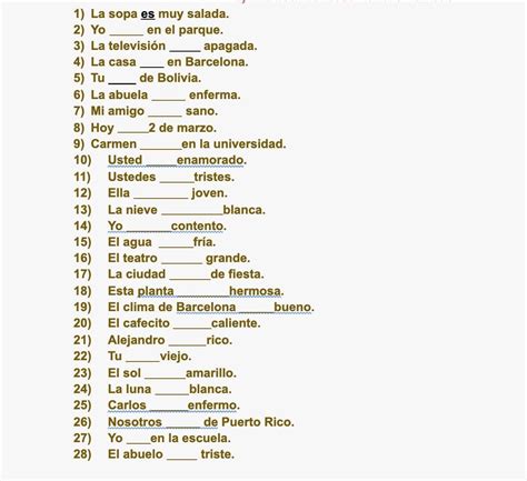 Complete the following sentences using the correct form of the verb ...