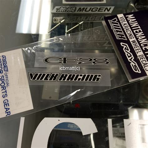 Rays Engineering Volk Racing CE28 Black Replacement Wheel Lip Decals 18 ...
