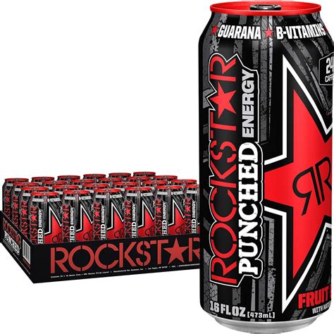 Amazon.com : Rockstar Punched Energy Drink, with Caffeine and Taurine ...