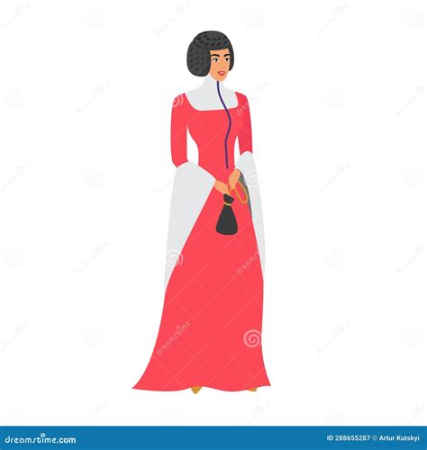 Noble medieval woman stock illustration. Illustration of princess ...