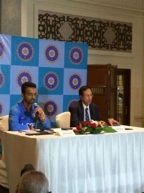 Ajinkya Rahane addressing the Press Conference - Photos,Images,Gallery ...