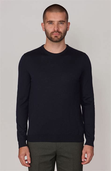Mens Extra Fine Merino Wool Crew Neck Jumper – Paul James Knitwear