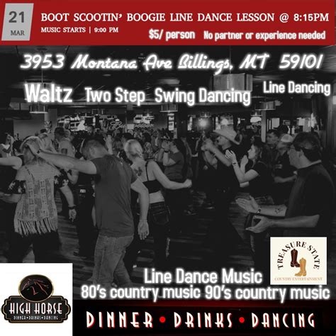 ?Boot Scootin’ Boogie Line Dance Lesson & Friday night Dancing ?, High ...