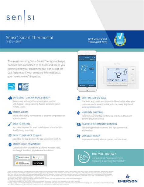 sensi Smart Thermostat Instruction Manual