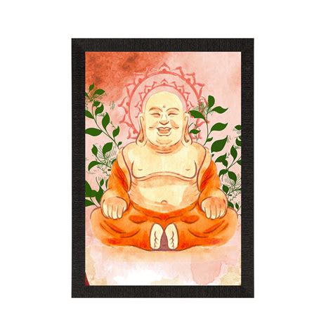 Meditating Lord Buddha Satin Matt Texture UV Art Painting - eCraftIndia ...