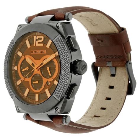 Buy Online Police Quartz Multifunction Grey Dial Leather Strap Watch ...