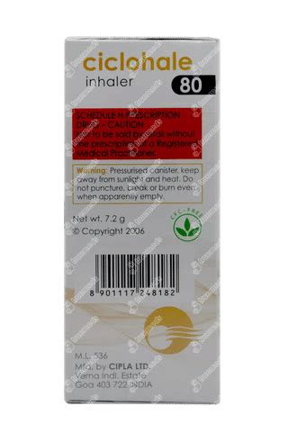 Ciclohale 80 Mcg Inhaler 120 Mdi - Uses, Side Effects, Dosage, Price ...
