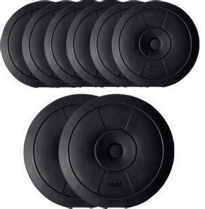 STARX 50 kg 50KG PVC Sand Filled Weight Plates (5KG x 6 Plates, 10KG x ...