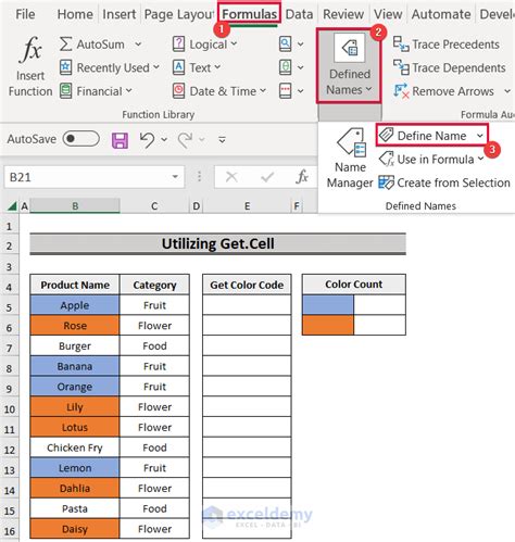 Count Color Cells Excel-Formula 的图像结果