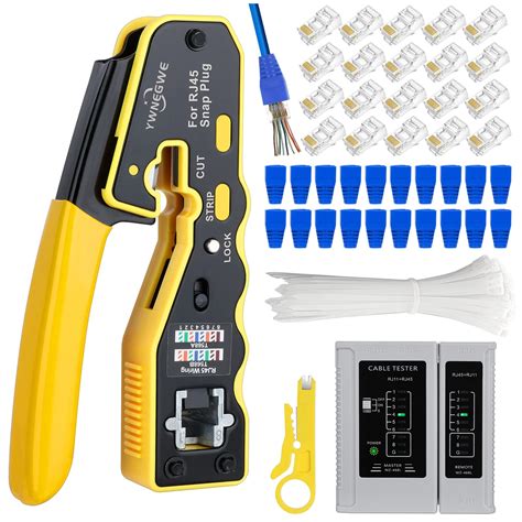 Buy RJ45 Crimp Tool Pass Thru Ethernet Crimp Crimper for Cat5e Cat6 ...