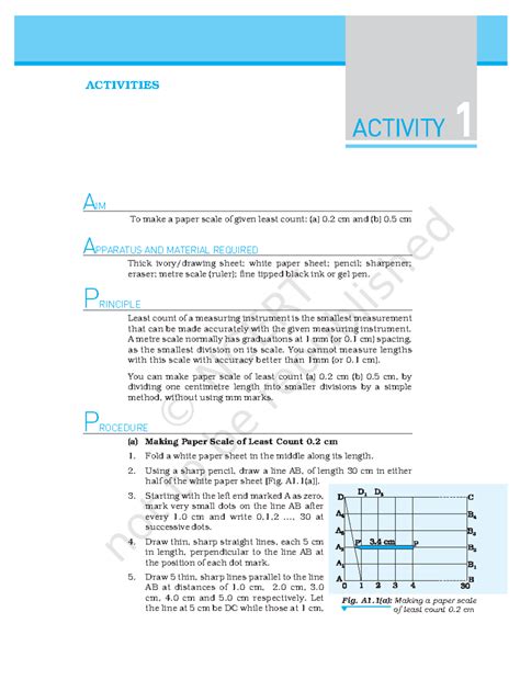 Kelm108 - AIM To make a paper scale of given least count: (a) 0 cm and ...
