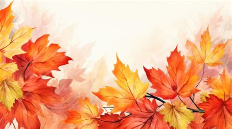 Beautiful watercolor painting of autumn leaves on a white background ...