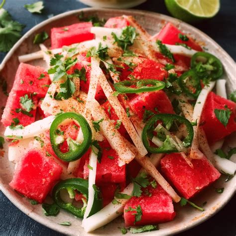 Watermelon Jicama Salad with Tajín – Spicy, Sweet, and Summer-Perfect 2025