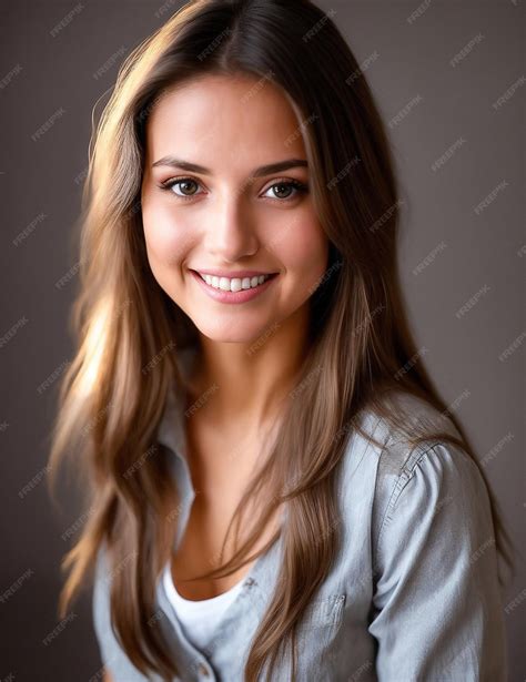Premium Photo | Portrait beautiful smiling 20yr old woman