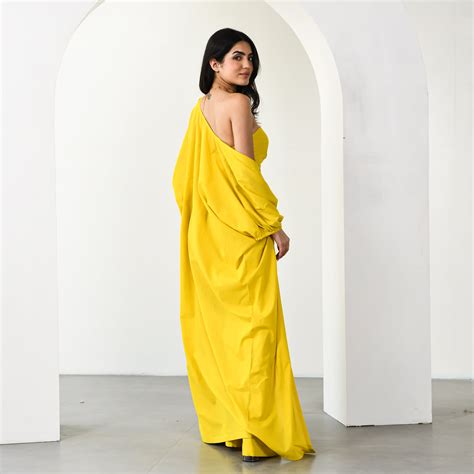 Amber Aura Yellow Designer Cotton Co Ord Set Online – Ordinaree