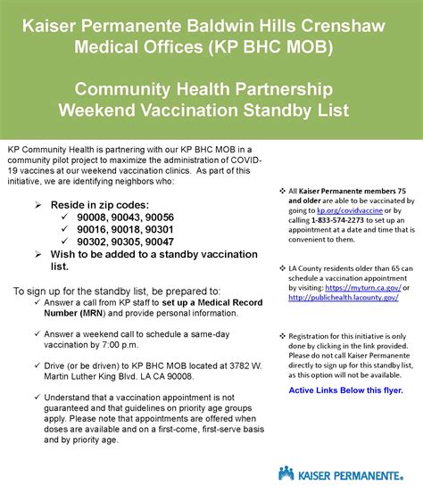 Kaiser Permanente Baldwin Hills Crenshaw Medical Offices (KP BHC MOB) Community Health ...