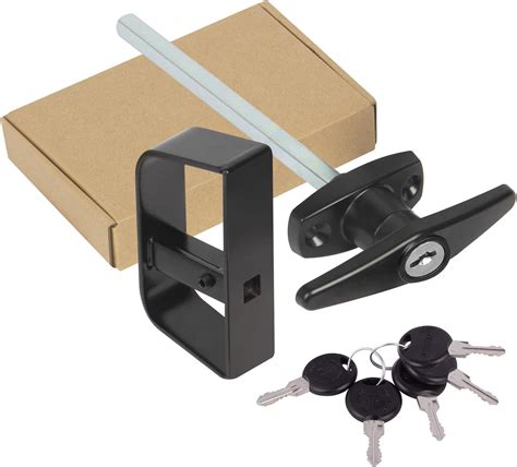 Amazon.com: Shed Door Latch T-Handle Lock Kit with 5 Keys,BTEOBFY 5-1/2 ...