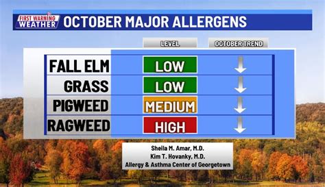 October allergy and pollen forecast for Austin, Central Texas