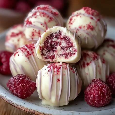 White Chocolate Raspberry Cheesecake Balls – Creamy, No-Bake ...