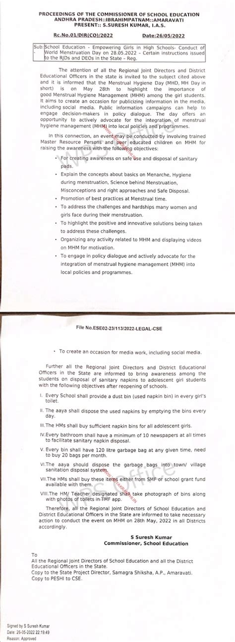 School Education Empowering Girls in High Schools- Conduct of Worid ...