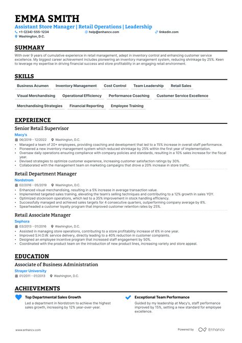 Retail Resume Examples 的图像结果