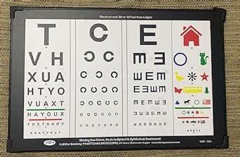 Shining Sun VISION All in one Vision Testing Chart for 3M or 10 feet ...