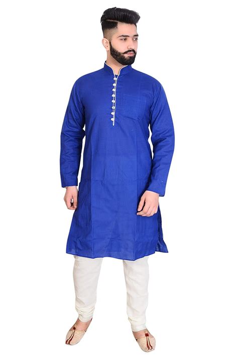 Buy ILUKA Kurta Payjama Set for Men, Cotton Solid Straight Multi Color ...