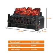 Buy LifePlus Electric Fireplace Insert Log Heater W/ Quartz Realistic ...
