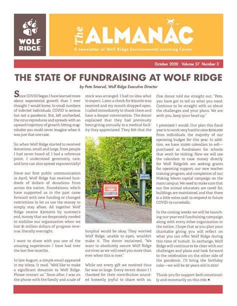 Wolf Ridge Environmental Learning Center October 2020 Almanac - jessica ...