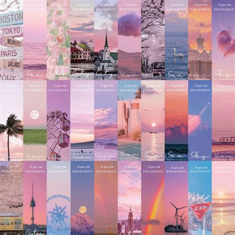 30 Cartoon Pink Instant Bookmarks Simple Handbook Artistic Style ...