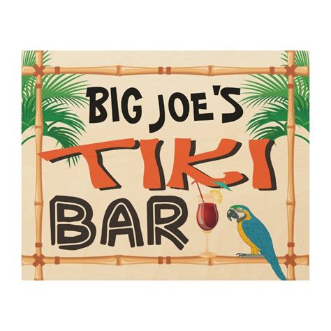 Custom Name Tiki Bar Sign | Zazzle