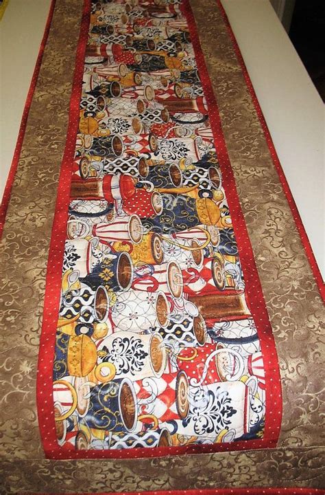 Image result for Coffee Cup Table Runner Patterns