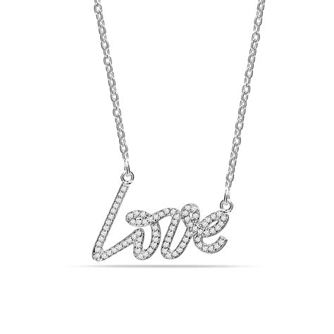 LeCalla - Buy 925 Sterling Silver Multi CZ Love Pendant Necklace for ...