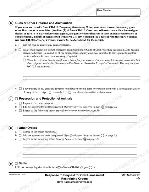 Sacramento California Response to Request for Civil Harassment ...