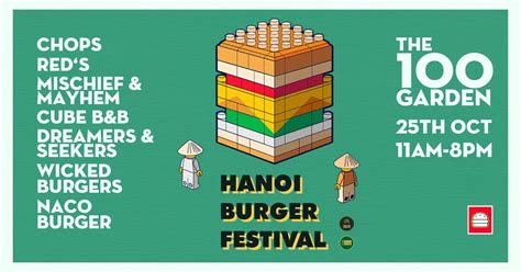 Hanoi Burger Festival 2025, The 100 Garden, Hanoi, 25 October 2025 ...