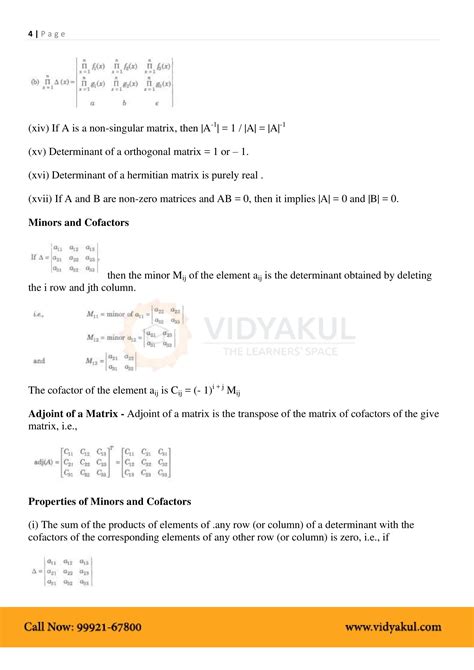 Image result for Determinnts Class 12 Formulas