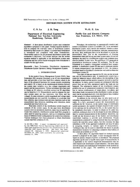 Image result for State Estimation of Power Systems with R Matrix