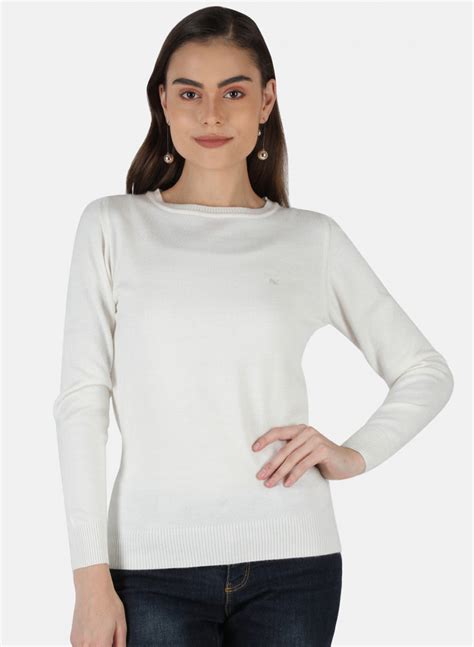 Buy Women White Solid Top Online in India - Monte Carlo