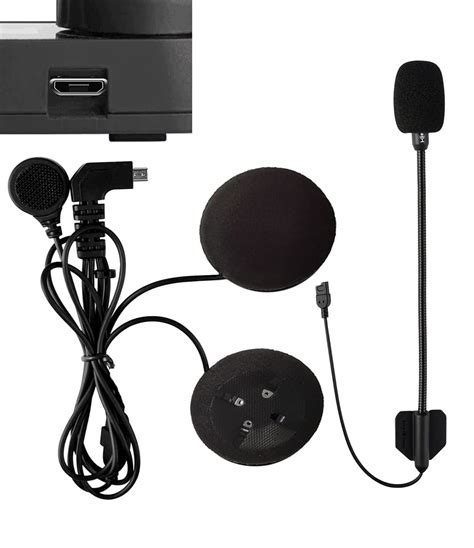 FreedConn Bluetooth Intercom Microphone [Upgrade 5-pin Headset] Speaker ...